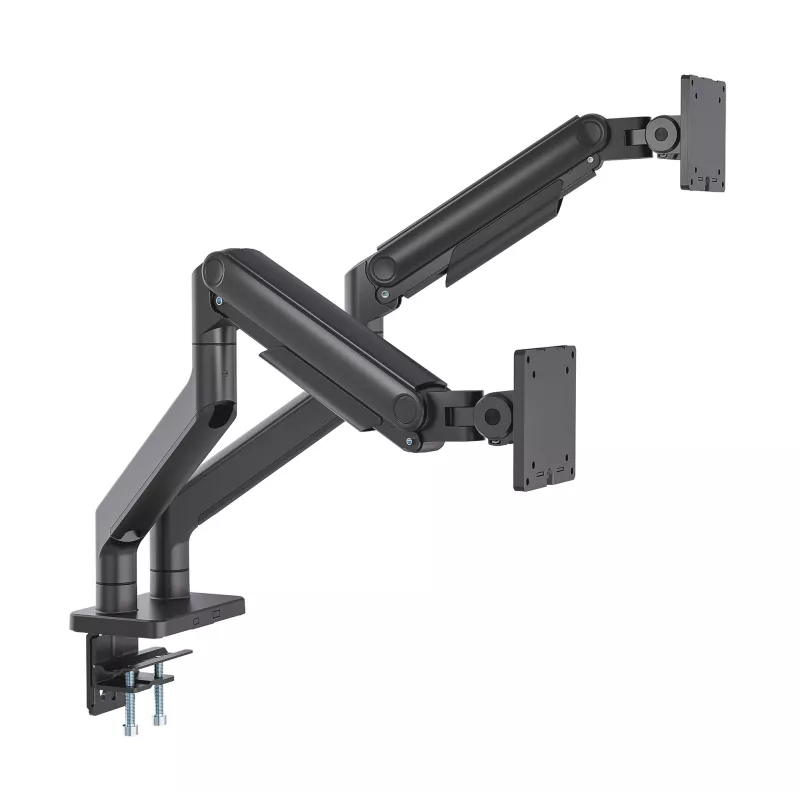 Manhattan TV i Monitor Mount Biurko Pełny Ruch Sprężyna 2 ekrany 13-45 Czarny