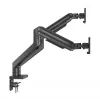 Manhattan TV i Monitor Mount Biurko Pełny Ruch Sprężyna 2 ekrany 13-45 Czarny