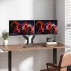 Manhattan TV i Monitor Mount Biurko Pełny Ruch Sprężyna 2 ekrany 13-45 Czarny