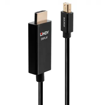 Aktywny kabel Lindy Mini DisplayPort na HDMI o długości 2 m z HDR