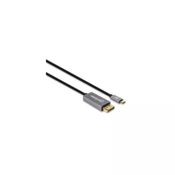 Kabel Manhattan USB-C do DisplayPort 1.4, 8K@60Hz, 3 m, męski do męskiego, nie dwukierunkowy, czarny, trzyletnia gwarancja