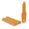 Blokada portu Lindy RJ45, pomarańczowe, 10 szt. + 1 klucz