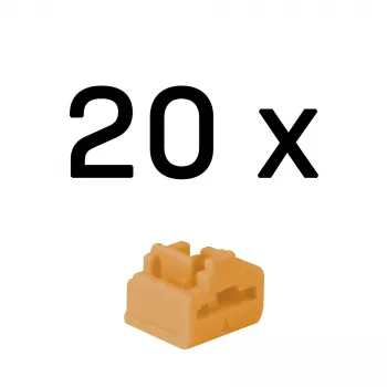 Lindy 47898 blokada portu RJ-45 Pomarańczowy Akrylonitryladienobutadienostyren (ABS) 20 szt.