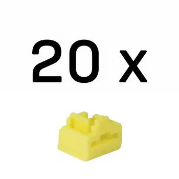 Blokada portu Lindy RJ-45 bez klucza, opakowanie 20 sztuk, żółty
