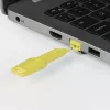 Blokada portu Lindy RJ-45 bez klucza, opakowanie 20 sztuk, żółty