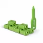 Zestaw blokad portów Lindy SFP Port Locks zielony 10 szt. + 1 klucz, kompatybilny z SFP, 20×74,5×5,9 mm