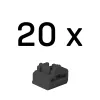 Blokada portu Lindy RJ-45 (opakowanie 20 szt.) – czarna, ABS, 20×74,5×5,9 mm