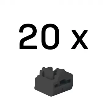 Blokada portu Lindy RJ-45 (opakowanie 20 szt.) – czarna, ABS, 20×74,5×5,9 mm
