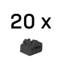 Blokada portu Lindy RJ-45 (opakowanie 20 szt.) – czarna, ABS, 20×74,5×5,9 mm