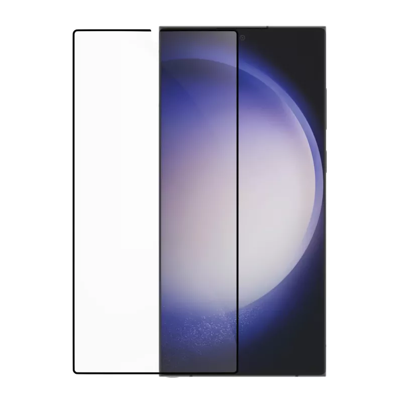 dbramante1928 Eco-Shield Samsung Galaxy S23 Ultra Czarny edge Dust Scratch Resistant Tempeczerwony Glass Screen Protector