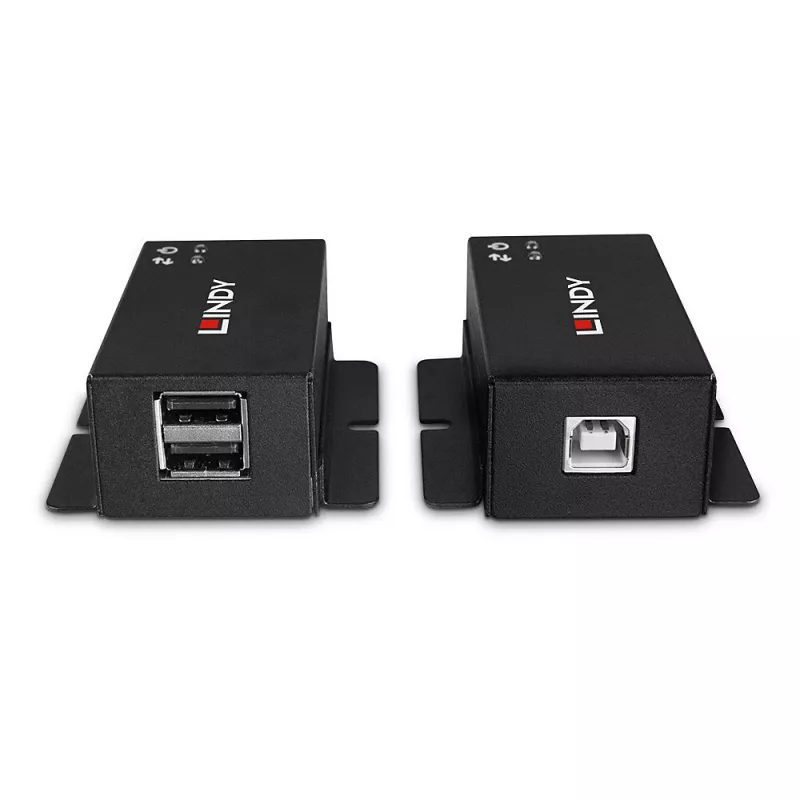 Nadajnik i odbiornik sieciowy Lindy 50m 2-portowy przedłużacz USB 2.0 przez Cat. 6