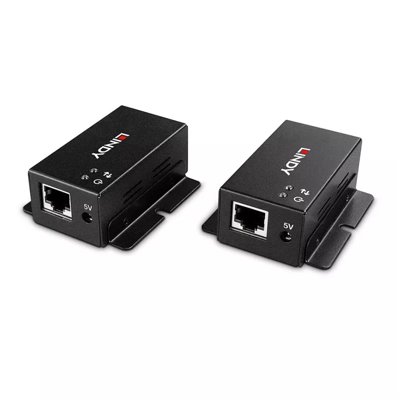 Nadajnik i odbiornik sieciowy Lindy 50m 2-portowy przedłużacz USB 2.0 przez Cat. 6
