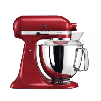 Robot kuchenny KitchenAid Artisan 5KSM175PS — 300 W, misa ze stali nierdzewnej 4,8 l, czerwony