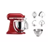 Robot kuchenny KitchenAid Artisan 5KSM175PS — 300 W, misa ze stali nierdzewnej 4,8 l, czerwony