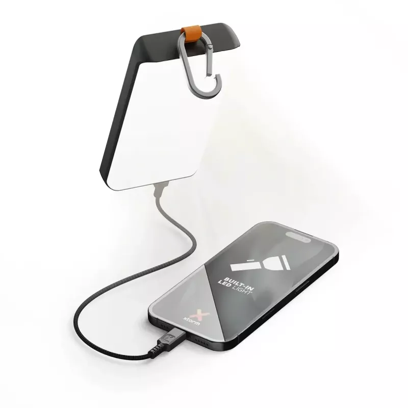 Power bank Xtorm XG2S101 — 10000 mAh LiPo, 30 W, USB‑C + USB‑A, szary/czarny/pomarańczowy