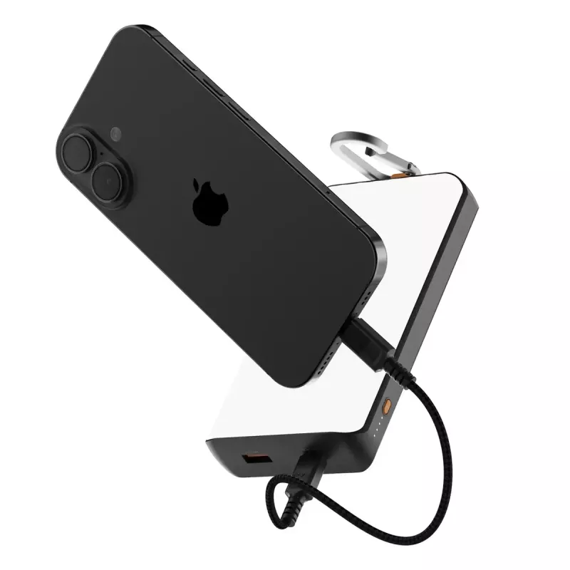Power bank Xtorm XG2S101 — 10000 mAh LiPo, 30 W, USB‑C + USB‑A, szary/czarny/pomarańczowy