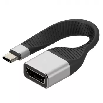 Techly ICOC-USBC-DP12 kabel wideo adapter 0,131 m USB Type-C DisplayPort Czarny