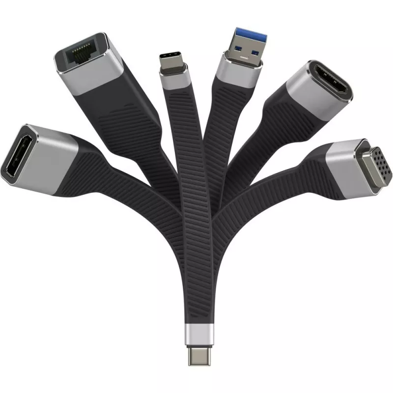 Techly ICOC-USBC-DP12 kabel wideo adapter 0,131 m USB Type-C DisplayPort Czarny
