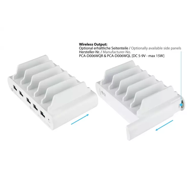 Wolnostojąca stacja ładująca Alcasa PCA-D006W biała 110W 100-240V