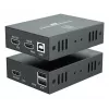 Przedłużacz AV (nadajnik i odbiornik) LEVELONE HVE-8111, 3840x2160, Cat6, USB-A/USB-B, DC 12V (2 szt.)