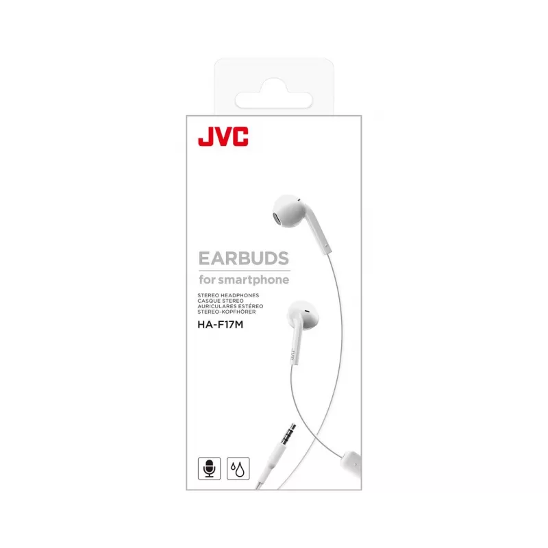 JVC HA-F17M Zestaw słuchawkowy Przewodowa Douszny Połączenia/Muzyka Biały