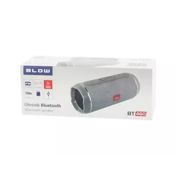 Przenośny głośnik mono BLOW BT-460 szary — 5 W RMS, bateria 2000 mAh, Bluetooth 4.0, MicroSD, FM, AUX