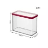 Pojemnik na żywność rotho LOFT 2,1 l prostokątny przezroczysty 100×200×142 mm, technopolimer