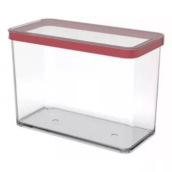 Pojemnik na żywność rotho LOFT 2,1 l prostokątny przezroczysty 100×200×142 mm, technopolimer