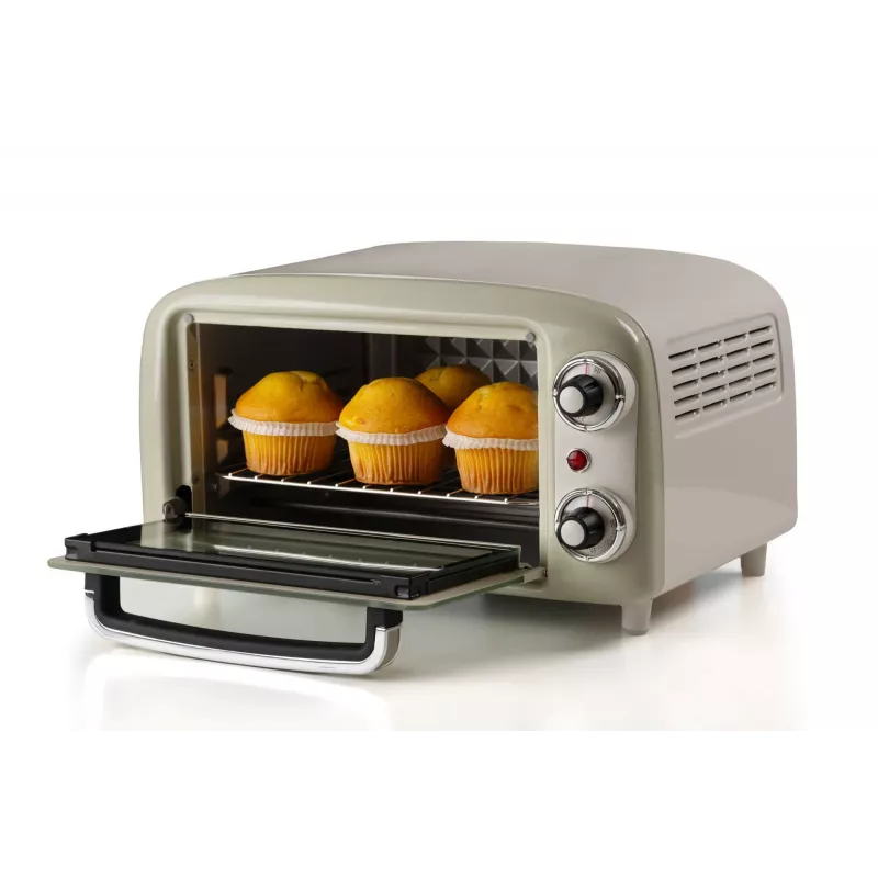Ariete 3919 Piekarnik elektryczny Vintage, 800W, pojemność 10L, podwójne szkło, Retro, Beżowy