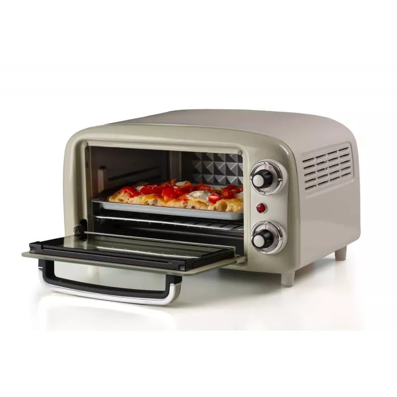 Ariete 3919 Piekarnik elektryczny Vintage, 800W, pojemność 10L, podwójne szkło, Retro, Beżowy