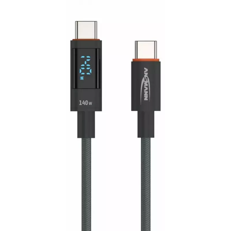 Kabel USB Ansmann 1700-0176 USB 2.0 1,2m USB C Antracytowy