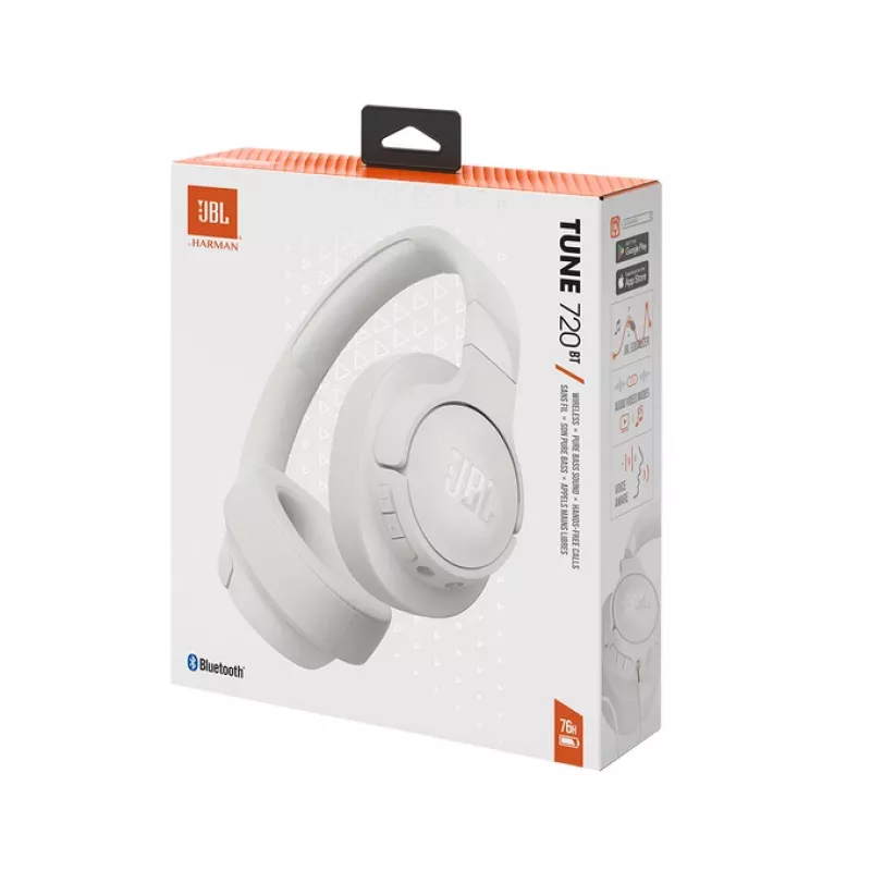 Zestaw słuchawkowy JBL Tune 720BT Bezprzewodowy Pałąk na głowę Rozmowy/Muzyka Bluetooth Biały
