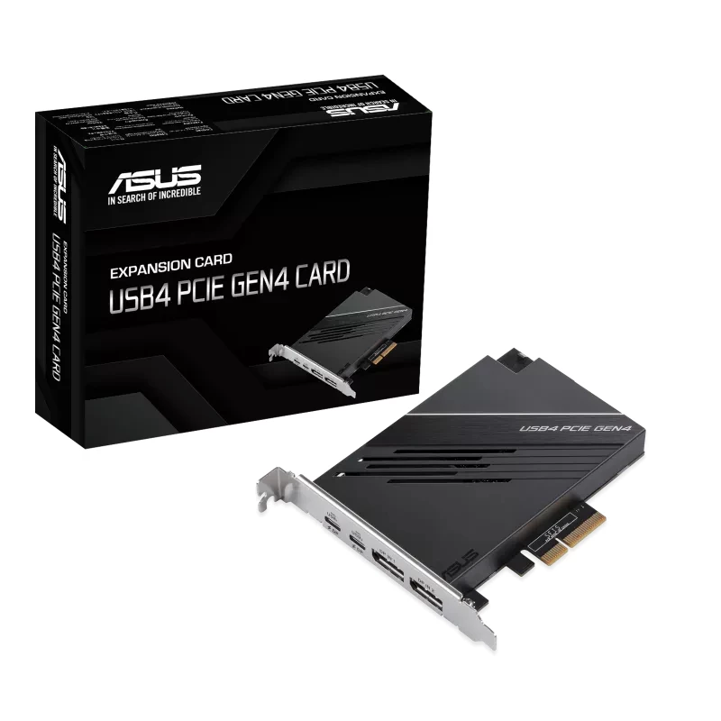 Karta interfejsu ASUS USB4 PCIe Gen4 / adapter wewnętrzny DisplayPort, USB Type-C