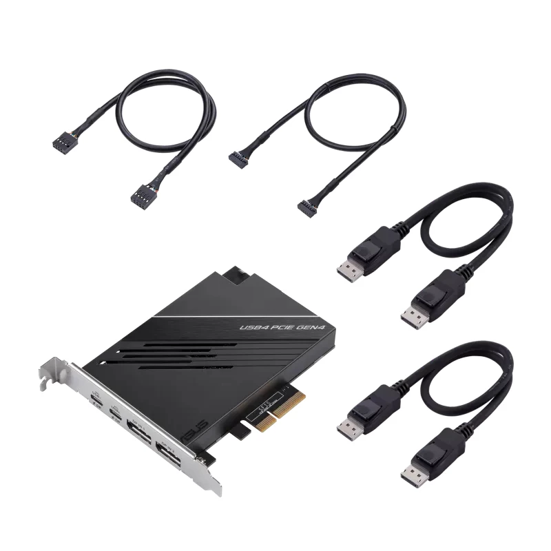Karta interfejsu ASUS USB4 PCIe Gen4 / adapter wewnętrzny DisplayPort, USB Type-C