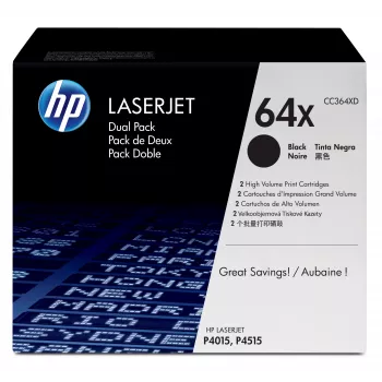HP 64X 2-pack High Yield Czarny Oryginalny LaserJet kaseta z tonerems