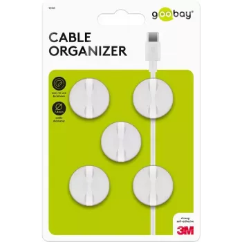 Uchwyt na kabel Goobay 95183 Biały 5 szt. Uniwersalny