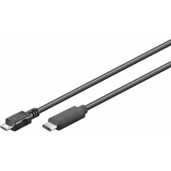 Kabel USB Goobay USB 2.0 1 m Micro-USB B USB C Czarny