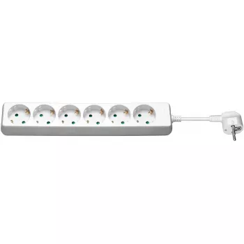 Listwa zasilająca Goobay 6-gniazdowa 1,5 m biała 6 gniazd AC 3500 W