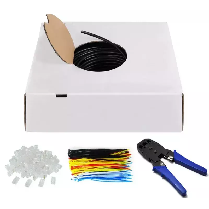 Kabel sieciowy Goobay 94399 U/UTP Cat6 305 m Czarny
