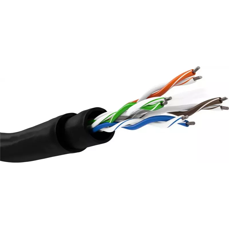 Kabel sieciowy Goobay 94399 U/UTP Cat6 305 m Czarny