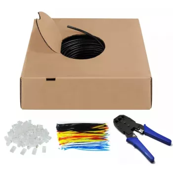 Kabel sieciowy Goobay 94399 U/UTP Cat6 305 m Czarny