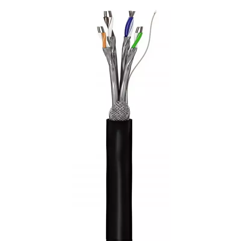 Kabel sieciowy Goobay CAT 6 outdoor S/FTP 100m Czarny
