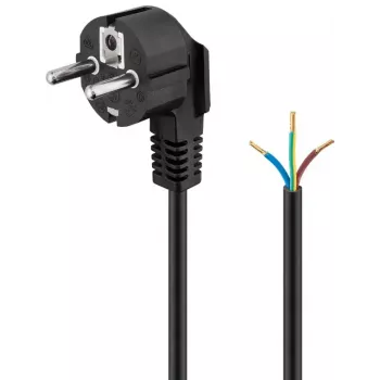 Kątowy kabel z wtyczką ochronną Goobay 93976 1,5 m czarny