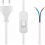 Kabel Goobay z wtyczką Euro do montażu - z przełącznikiem 1,5 m biały