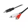 Kabel audio Goobay 51652 10 m 3,5 mm do 2 x RCA czarny