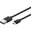 Goobay Micro-USB Fast-Charging and Sync kabel 1 m USB 2.0 Czarny