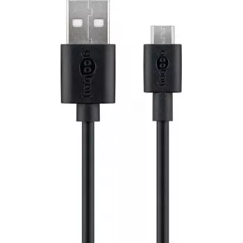 Goobay Micro-USB Fast-Charging and Sync kabel 1 m USB 2.0 Czarny