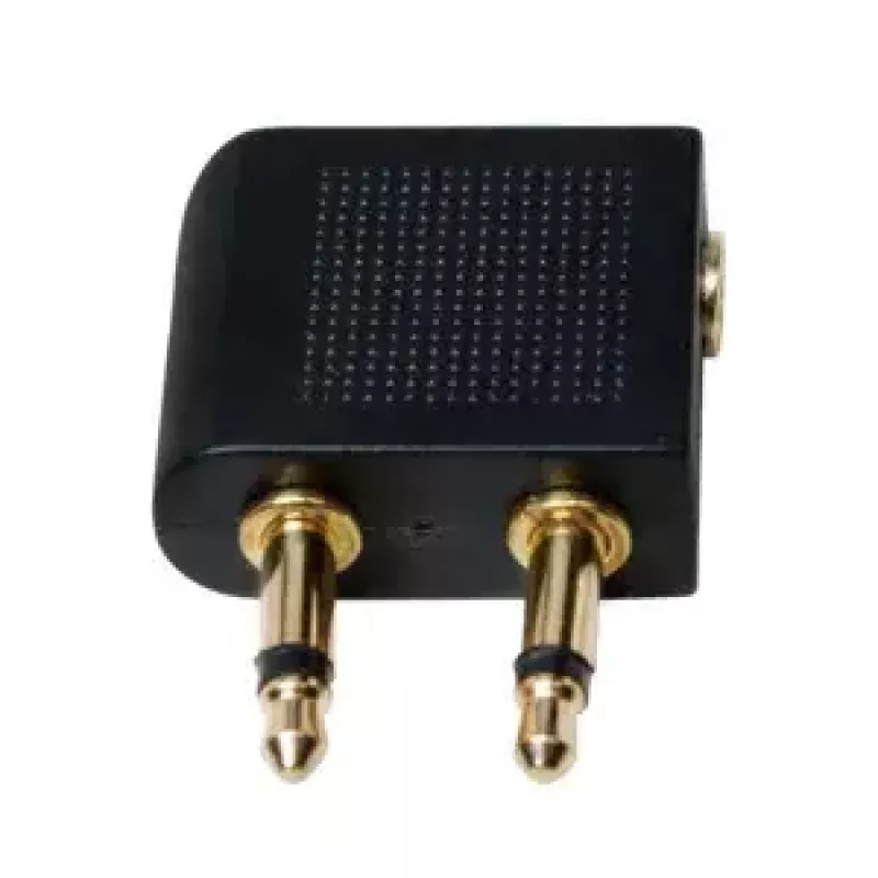 Adapter LogiLink CA1089 — 2×3,5 mm na 1×3,5 mm, pozłacane styki, czarny