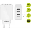 Ładowarka sieciowa Wentronic 44962 uniwersalna biała 4 porty USB 5V