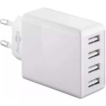 Ładowarka sieciowa Wentronic 44962 uniwersalna biała 4 porty USB 5V